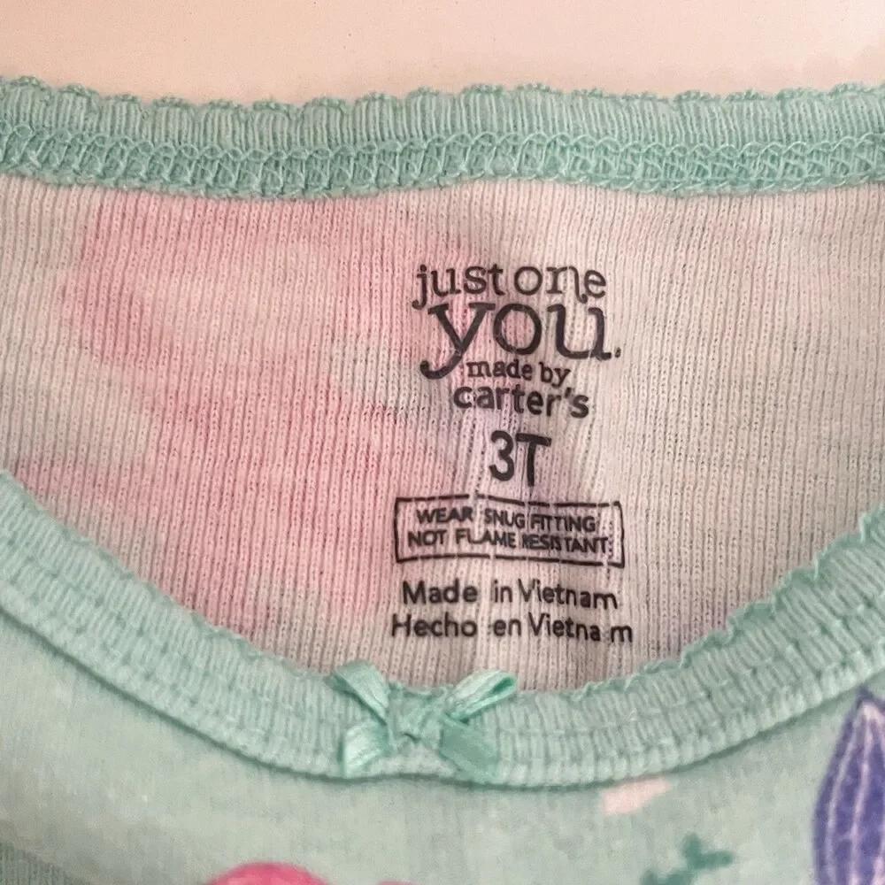 Carter's Gymboree Mermaid Pajamas Lot of 7 2-Pc Sets Fish Sealife Girls Size 3T